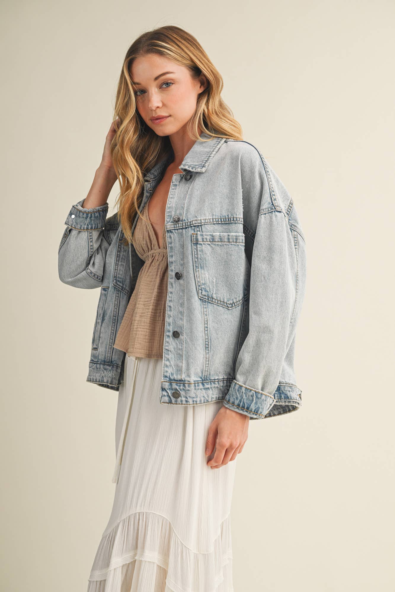 WASHED VINTAGE DENIM JACKET