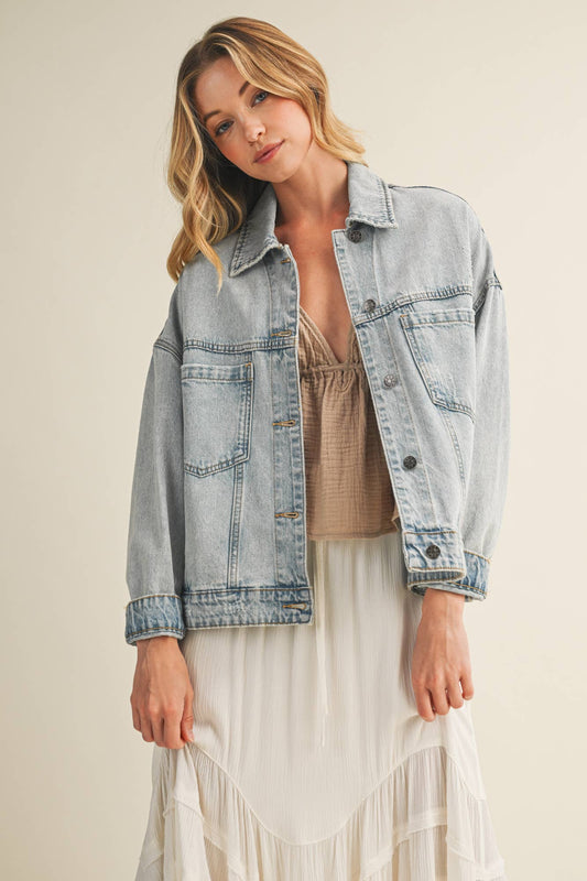 WASHED VINTAGE DENIM JACKET