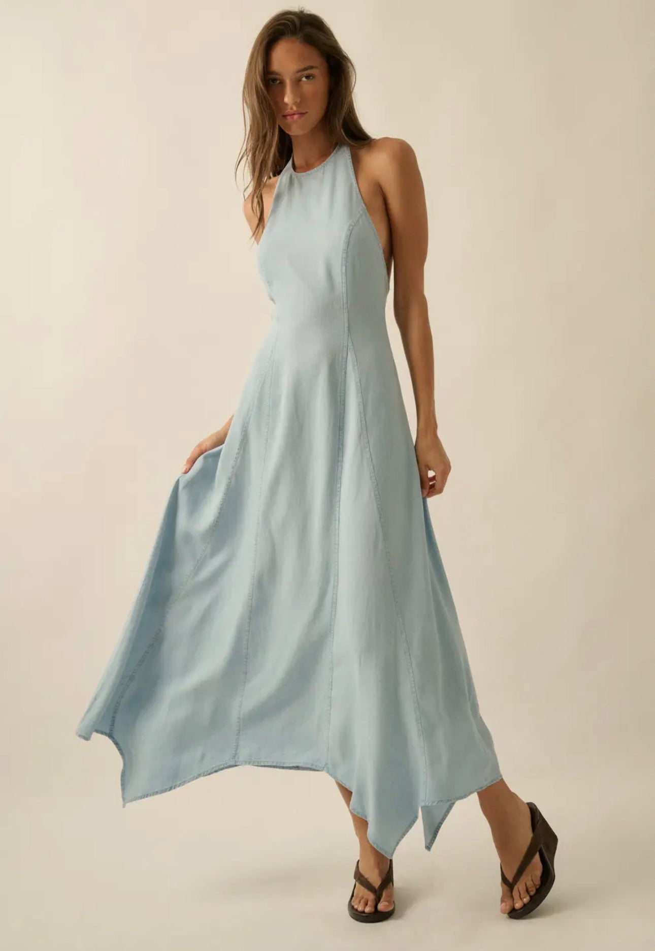Coastal Drift Chambray Maxi