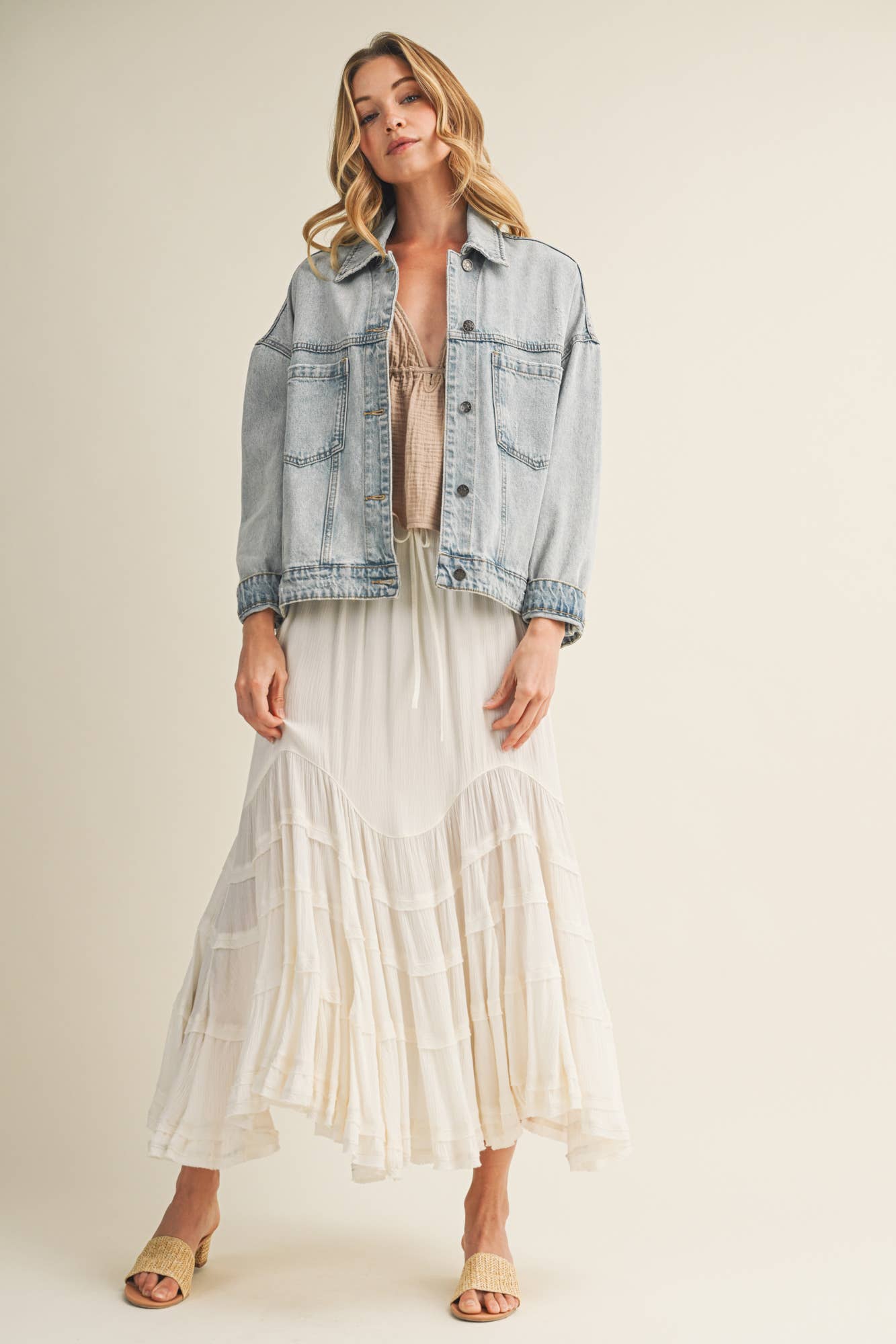 WASHED VINTAGE DENIM JACKET